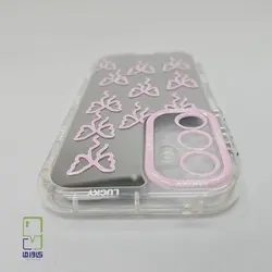 قاب گوشی s24 ultra دخترانه طرح پاپیون | کاور دخترانه شیک و محافظ - کاورما | فروشگاه اینترنتی کاورما