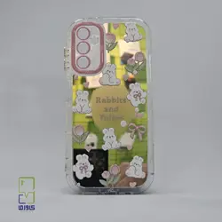 قاب گوشی S24 Ultra فانتزی آینه‌ای | طرح خرگوش مقاوم و زیبا - کاورما | فروشگاه اینترنتی کاورما