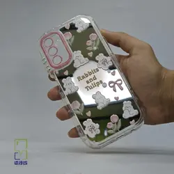 قاب گوشی S24 Ultra فانتزی آینه‌ای | طرح خرگوش مقاوم و زیبا - کاورما | فروشگاه اینترنتی کاورما