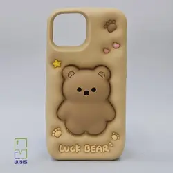 قاب گوشی فانتزی آیفون 15 | طرح خرس خوش شانس | iphone 15 - کاورما | فروشگاه اینترنتی کاورما