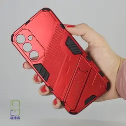 کاور استند دار پانک سامسونگ A55 قرمز| samsung A55 - کاورما | فروشگاه اینترنتی کاورما