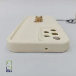 کاور سامسونگ A13 عروسکی بند دار کرمی| samsung 13 - کاورما | فروشگاه اینترنتی کاورما