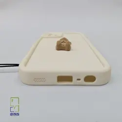 کاور سامسونگ A13 عروسکی بند دار کرمی| samsung 13 - کاورما | فروشگاه اینترنتی کاورما