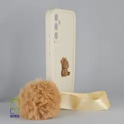 کاور سامسونگ A34 عروسکی بند دار کرمی| samsung A34 کاورما - کاورما | فروشگاه اینترنتی کاورما