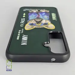 کاور گلدوزی طرح بولداگ سبز| S23 fe سامسونگ - کاورما | فروشگاه اینترنتی کاورما