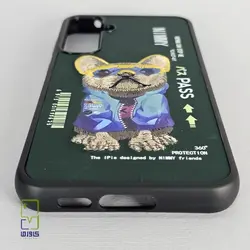 کاور گلدوزی طرح بولداگ سبز| S23 fe سامسونگ - کاورما | فروشگاه اینترنتی کاورما