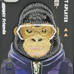 کاور گلدوزی طرح گوریل مشکی| S23 fe سامسونگ - کاورما | فروشگاه اینترنتی کاورما