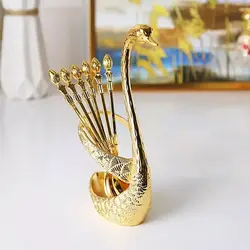 جاقاشقی طرح قو به همراه قاشق چای خوری