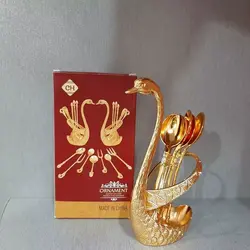 جاقاشقی طرح قو به همراه قاشق چای خوری