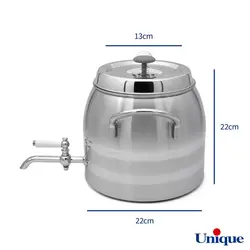 کتری و قوری استیل شیردار 6 لیتر یونیک اصل کد UN-7222