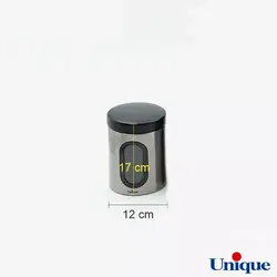 بانکه حبوبات استیل پنجره دار 1 لیتر یونیک شرکتی مدل UN-5970