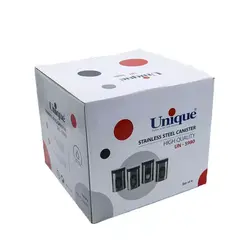 بانکه حبوبات استیل پنجره دار 1 لیتر یونیک شرکتی مدل UN-5970