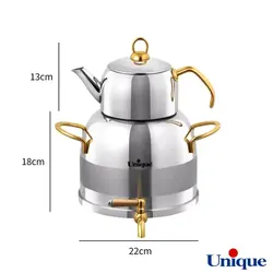 کتری و قوری استیل یونیک اصل کد UN-7274