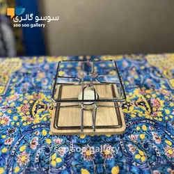 پایه وارمر قوری فلزی کف چوبی