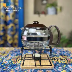 قوری پیرکس ایرانی در قهوه ای با وارمر