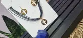 نیم ست  استیل صلیب طلایی