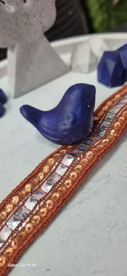 دستبند نواری سوزن دوزی اینه ای