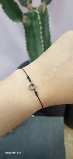 دستبند استیل نقره ای حروف