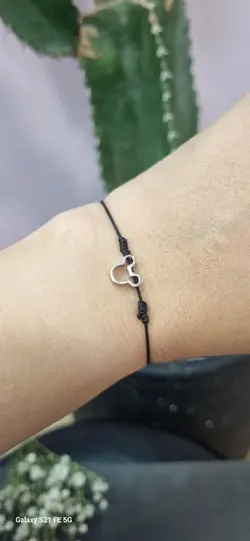 دستبند استیل نقره ای میکی موس