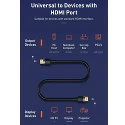 کابل Baseus Cafule Series CADKLF-E01 HDMI V2.0 4K 1m