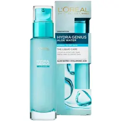 آبرسان پوست نرمال و خشک آب آلوئه ورا لورال LOreal Hydra Genius Aloe Water حجم 70 میلی لیتر
