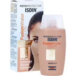 کرم ضد آفتاب رنگی ایزدین فیوژن واتر کالر رنگ متوسط SPF50 ا Isdin sunscreen fusion water color SPF50 cream50ml