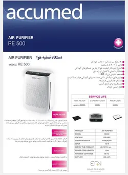 دستگاه تصفیه هوا اکیومد RE500