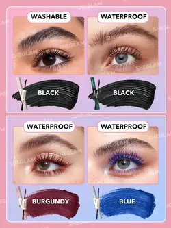 ALL-IN-ONE VOLUME & LENGTH MASCARA-WATERPROOFریمل دوسر حجم دهنده و بلند کننده رنگی شیگلم - فروشگاه نیواسان