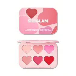 Flush Crush Cream Blush Palette-sheglamرژگونه کرمی قلبی 6رنگ شیگلم - فروشگاه نیواسان