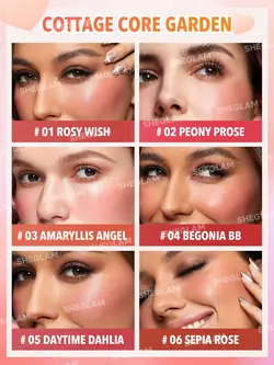 Flush Crush Cream Blush Palette-sheglamرژگونه کرمی قلبی 6رنگ شیگلم - فروشگاه نیواسان