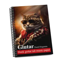 دفتر نت موسیقی 50 برگ جیک جیک مدل گیتار دیاگرام  کد 5449