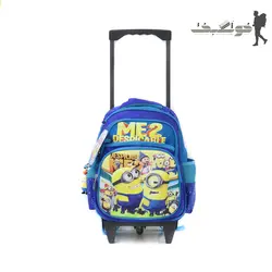 کوله پشتی چرخدار مدل مینیون ها همراه با جامدادی