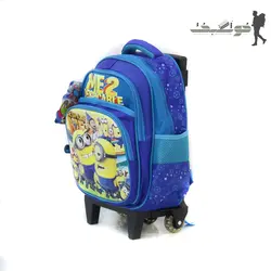 کوله پشتی چرخدار مدل مینیون ها همراه با جامدادی