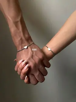 ست دستبند قلب استیل کد33