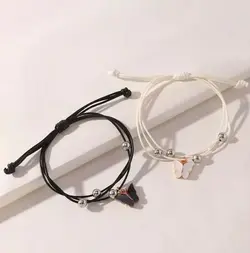 دستبند چرمی پروانه کد۱۰۶