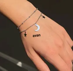 دستبند دولاین ماه و ستاره کد67