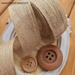 روبان کنفی قهوه ای عرض 4 سانت