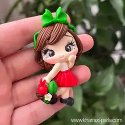 پیکسل دختر یلدایی با سبد هندوانه