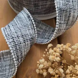 روبان شنل لبه مروارید مشکی