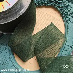 روبان گونی بافت سبز یشمی