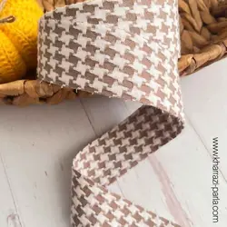 روبان پیچازی درشت کرم-سفید