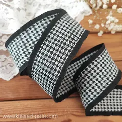 روبان پیچازی لب چین مشکی 4 سانت