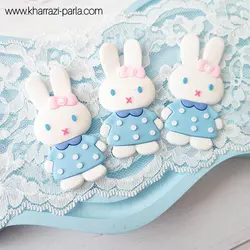 پیکسل سیلیکونی خرگوش 7 سانت آبی (هر عدد)