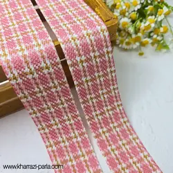 روبان شنل چهارخونه صورتی