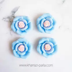 پیکسل گل رز آبی
