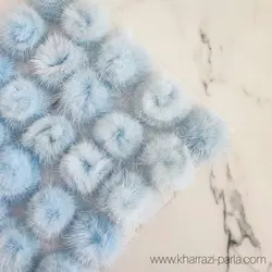 خز تخت 3 سانت آبی آسمانی