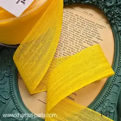 روبان گونی بافت (مجستیک) زرد