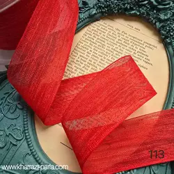 روبان گونی بافت (مجستیک) قرمز