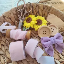 روبان مخمل صورتی روشن (3 سایز)