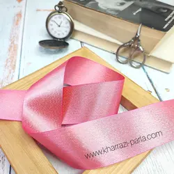 روبان ساتن دو رو صورتی